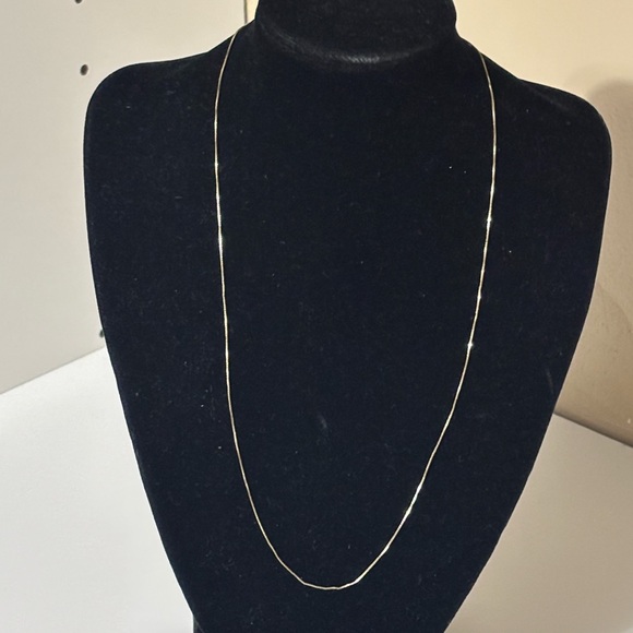 14k Solid Yellow Gold Box Chain Necklace NOT PLATED, NOT FILLED - Picture 1 of 5